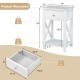 White storage end bedside nightstand with a slide-out drawer and bottom shelf, perfect for any room decor.